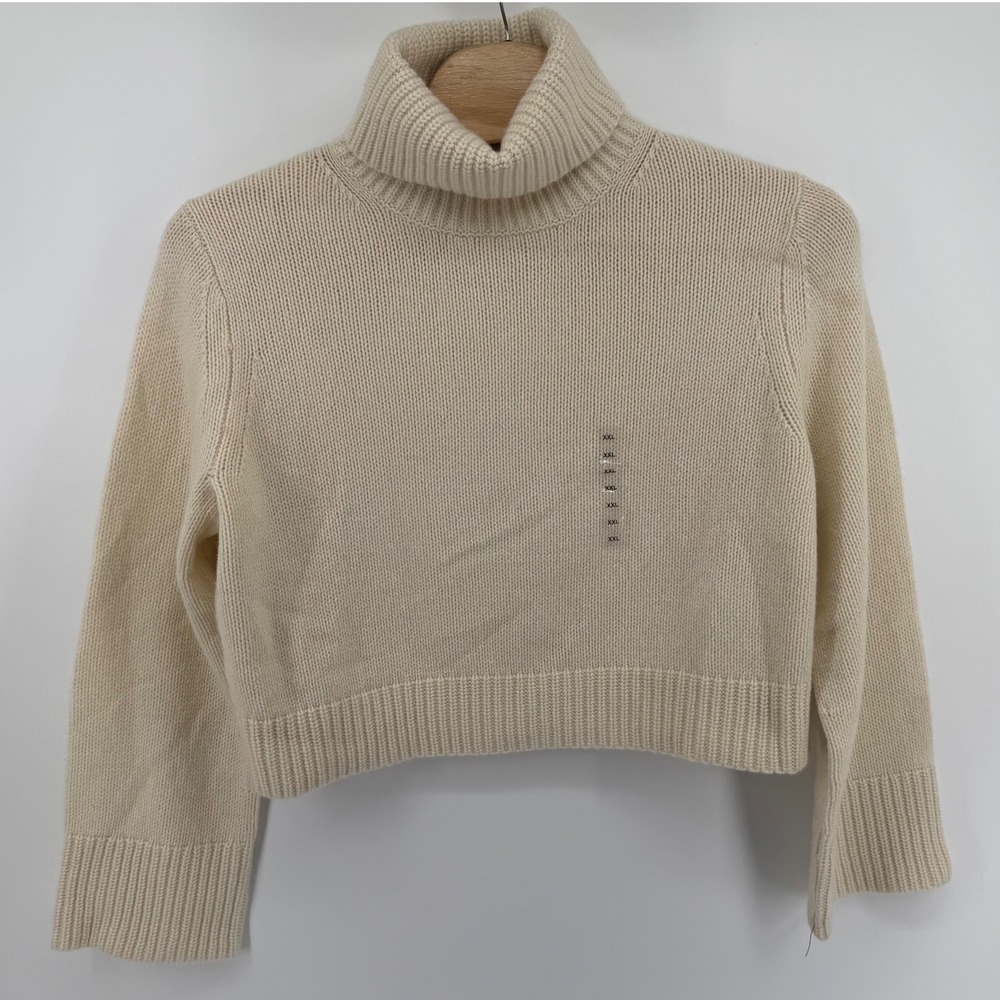 Polo Ralph Lauren Women's Cream Chunky Turtleneck Sweater Cashmere & wool XXL‎